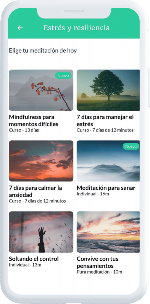 celular app meditación
